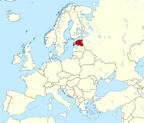 Large Location Map Of Estonia Estonia Europe Mapsland Maps Of