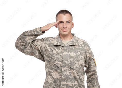 Army Soldier Saluting