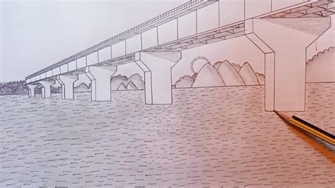 Beam Bridge Bridge Drawing Easy Step Easy Drawings Beams