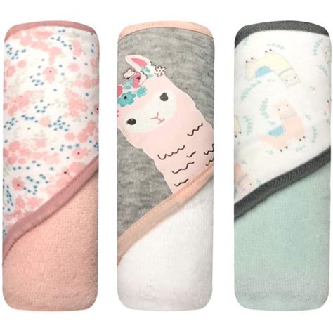 Bath time is a big part of spending quality time with your little one; MODERN BABY 3 Pack Hooded Baby Bath Towel Set for Newborns ...