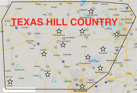 Texas Hill Country Map Printable Middle East Political Map