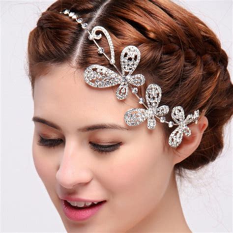 Bridal Tiaras Concise Crystal Butterfly Headband Hair Accessories New