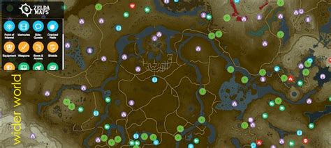 Full Map Legend Of Zelda Breath Of The Wild