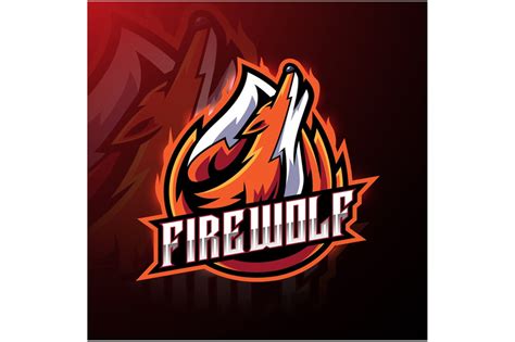 Fire Wolf Esport Logo Design By Visink Thehungryjpeg