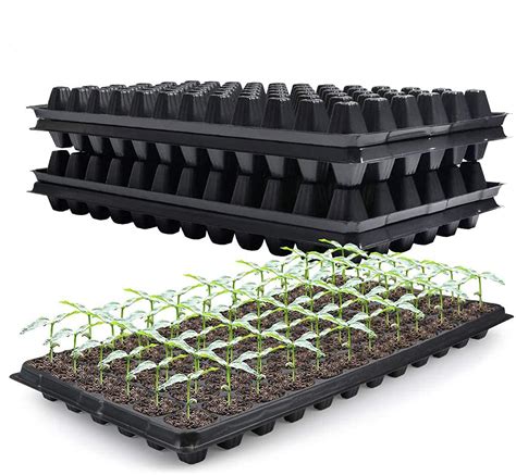 10 Pack Seed Starter Kit，72 Cell Seedling Trays Gardening Germination