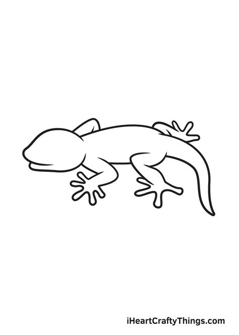 Lizard Drawing — How To Draw A Lizard Step By Step