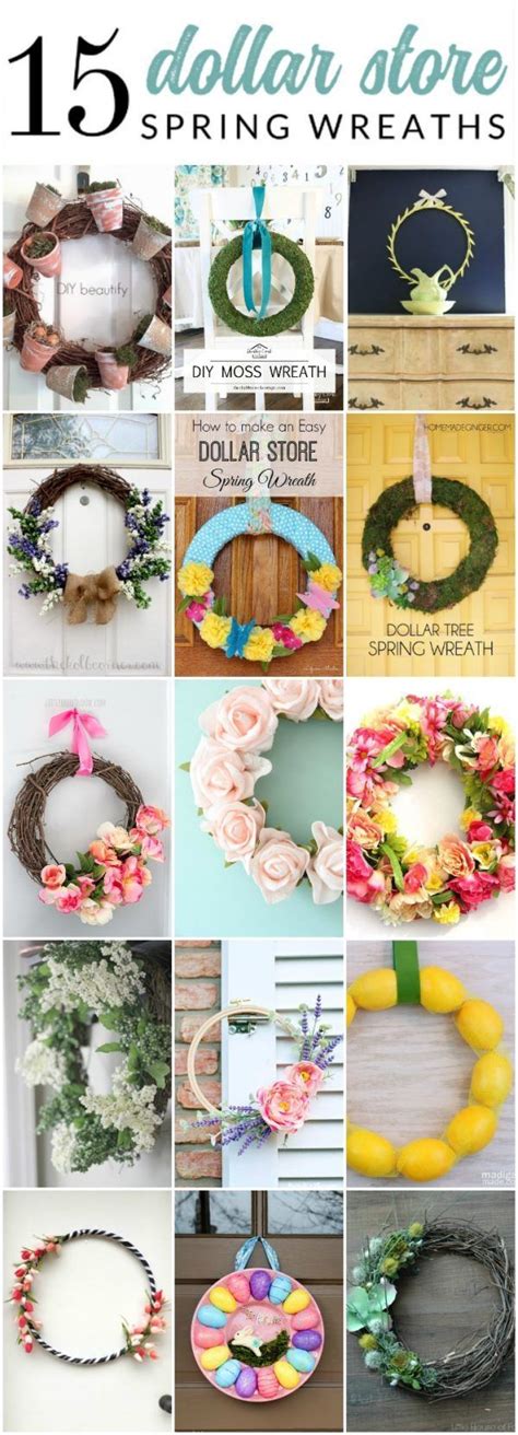 Diy Dollar Store Wreaths For Every Season Spring Door Decoration