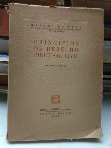 Principios De Derecho Procesal Civil Rafael De Pina Mercadolibre