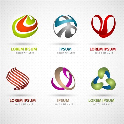 Vector Abstract Logo Icon Design Set Royalty Free Stock