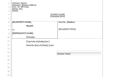 Free Fillable Pleading Paper Template Web The Pleading Paper Template