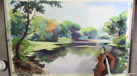The fluidity of the medium can be tricky to master at first but once you understand how to. Watercolor Landscape Painting Speed Art Video - YouTube