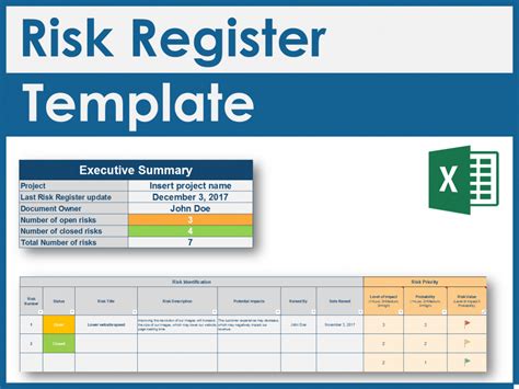 Risk Register Template Excel Supply Chain Project Ris