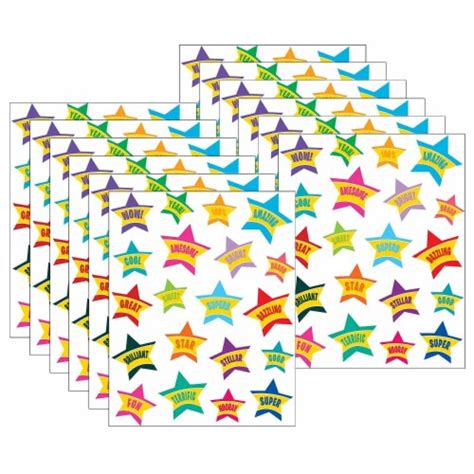 Teacher Created Resources Star Rewards Stickers 120pack 12 Packs