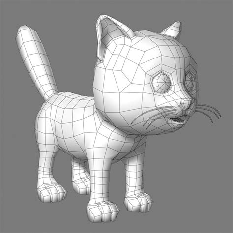 Drawing a cat's paw is very simple if you break it down to the elements. 3d model cat cartoon kitty | Cartoon cat, Animal design ...