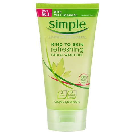 Ocado Simple Kind To Skin Refreshing Facial Wash Gel 150mlproduct