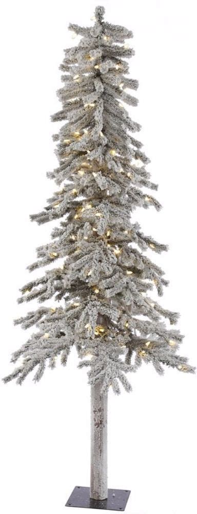 Holiday Flocked Alpine Christmas Tree With 300 Warm White Led Lights