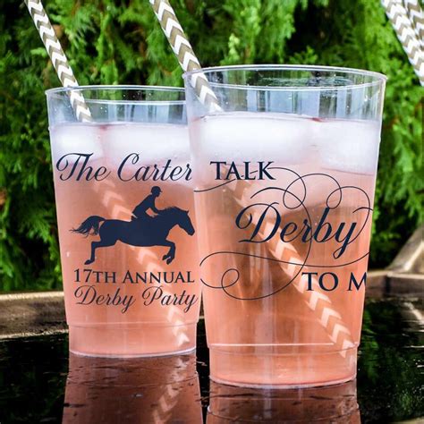 Talk Derby To Me Custom Party Cups Personalized Hard Plastic Etsy