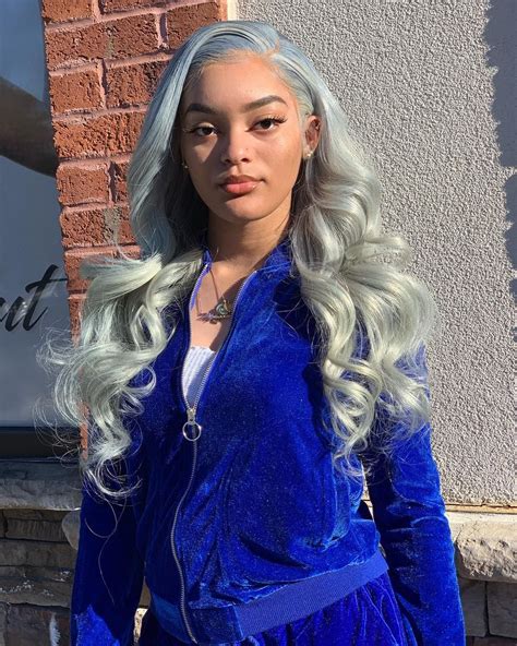 Myrical On Instagram Blue Tint🦋 Different Curls Hair Styles