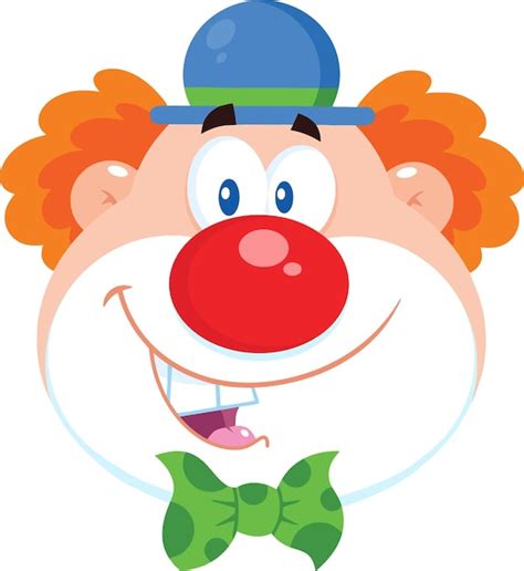 Premium Vector Smiling Clown Face Cartoon