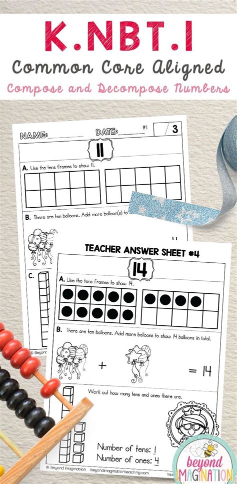 Decompose Numbers Worksheet Common Core