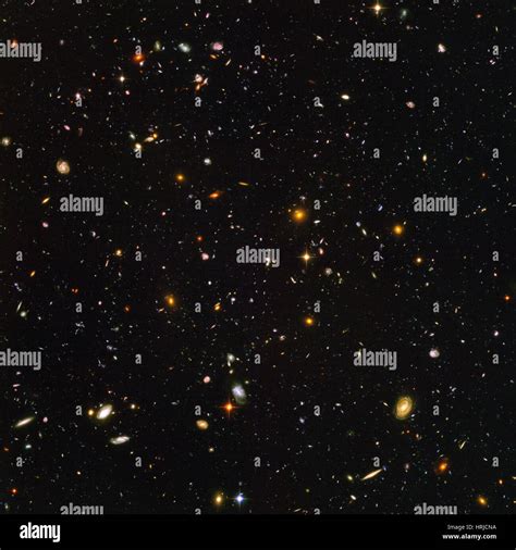 Hubble Ultra Deep Field Galaxies Stock Photo Alamy