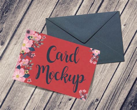Free business cards to design create a free business card online in minutes! Free Greeting Card Plus Envelope Mockup in PSD - DesignHooks