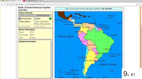 Maps of africa and information on african countries, capitals, geography, history, culture, and more. 13s Sheppard Software - South & Central American Geography (Capitals Level 1) Speedrun - YouTube