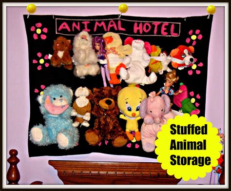 What abut a toy organizer you can make yourself? Gina's Craft Corner: Stuffed Animal Storage