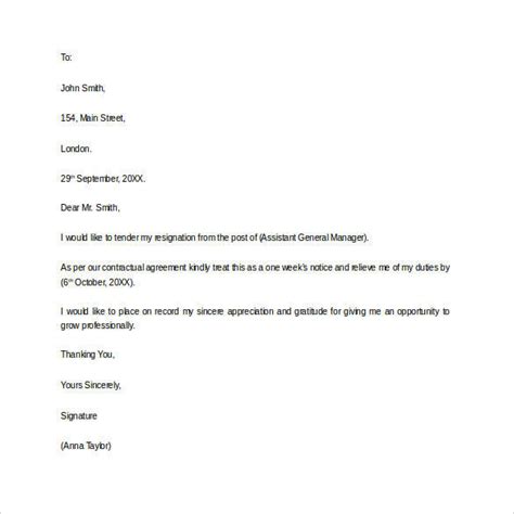 Resignation email with short notice period. 41 Formal Resignation Letters to Download for Free | Sample Templates