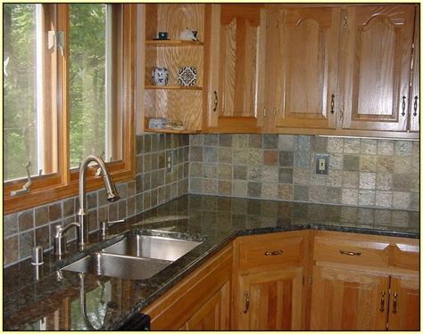 Match the backsplash to the existing floor tile or redo your decor to go with it. Creative And Inexpensive Cool Tips: Painted Backsplash ...