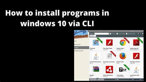 How To Install Programs In Windows 10 Via Cli Windows10 Youtube