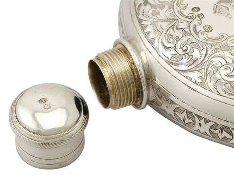 Sterling Silver Hip Flask Antique Victorian For Sale At 1stdibs