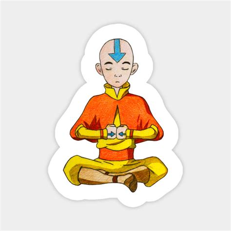 Aang Meditating Avatar The Last Airbender Magnet Teepublic