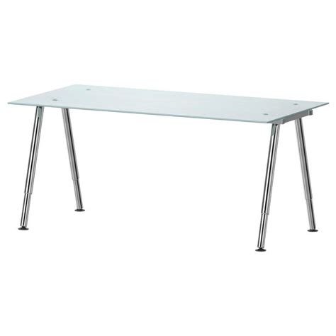 Ikea GALANT Table Desk White Glass Top Chrome Legs Vancouver City