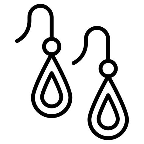 Black And White Earrings Clipart