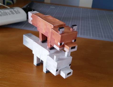 Papercraft Minecraft Fox Papercraft Among Us