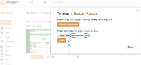 Backup And Restore Blogger Template Download Blogger
