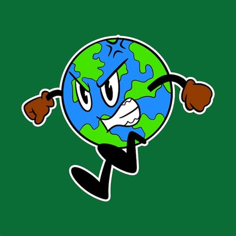 Premium Vector Earth Planet Mascot Cartoon Illustration
