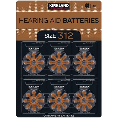 Kirkland Signature Hearing Aid Batteries Size 312 2 X 48pk