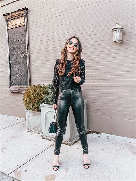 how to style faux leather pants 3 ways oh so glam