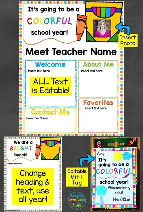 Meet The Teacher Template Editable Print And Digital Back To School