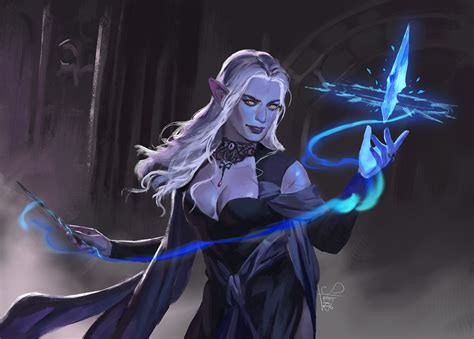 Artstation Wild Magic Sorcerer Drow Drulia