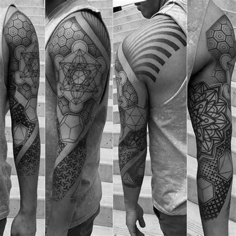 60 Metatrons Cube Tattoo Designs For Men Geometric Ink Ideas