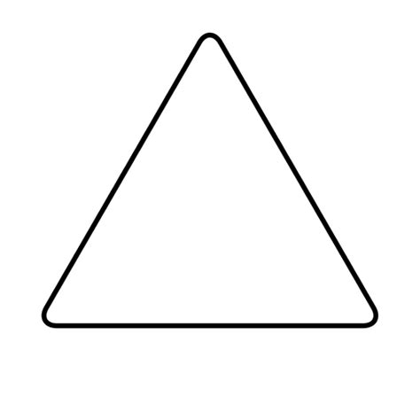 Diseño Png Y Svg De Trazo De Esquina Redondeada En Forma De Triángulo