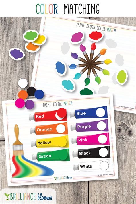 Printable Color Matching Activity Color Sorting Activity Preschool