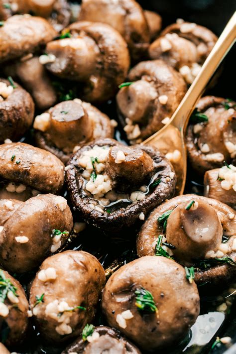 Garlic Butter Roasted Mushrooms | The Food Cafe