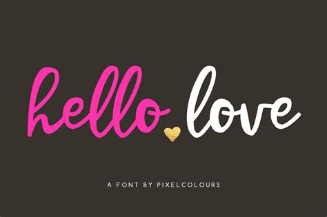 Hello Love Script Font Pixelcolours