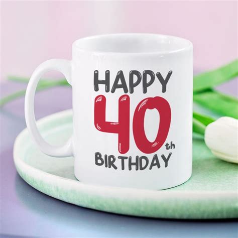Personalised 40th birthday gifts australia. Personalised 40th Birthday Mug Red | The Gift Experience