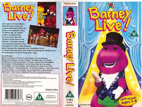 Jp Barney Live Vhs Child Dvd