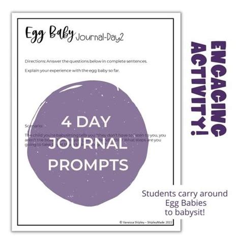 Egg Baby Project Journal By Shipleymade Tpt